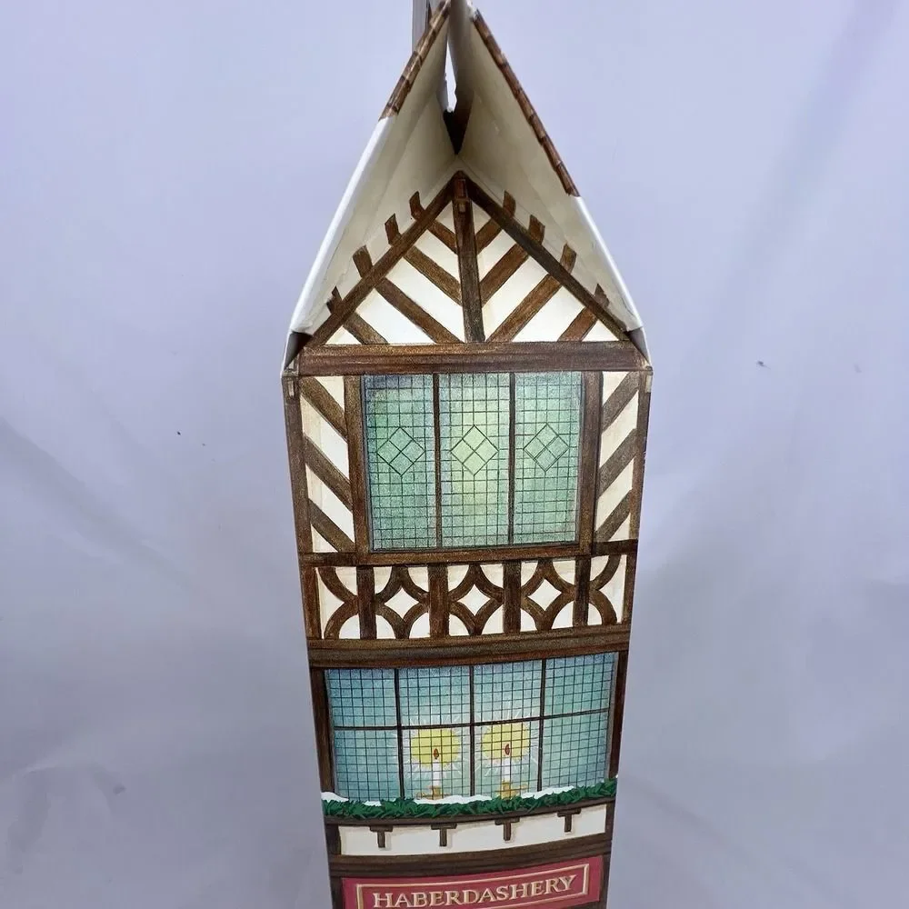 Vtg BYERS CHOICE Caroler Double Christmas Village Storage Display Box Toy Shop